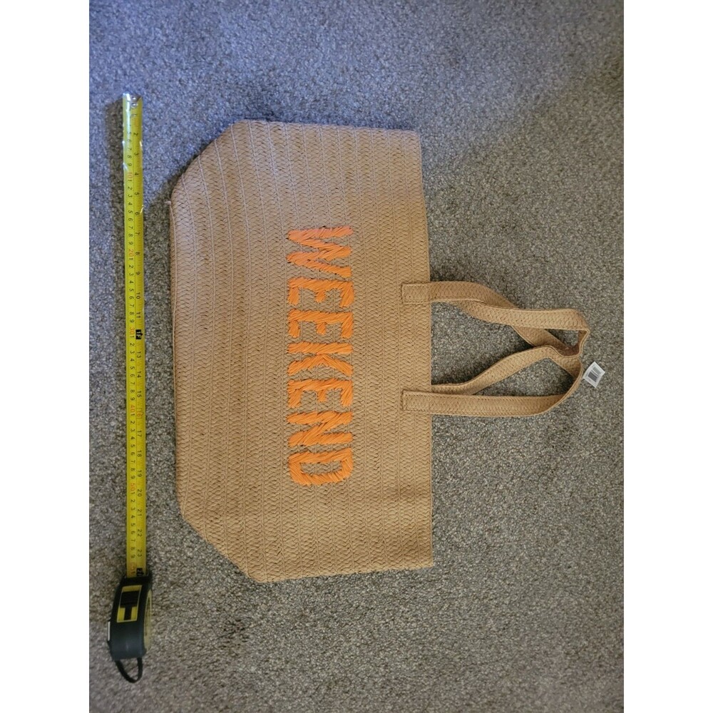 2ft Long Woven "WEEKEND" Beach Bag